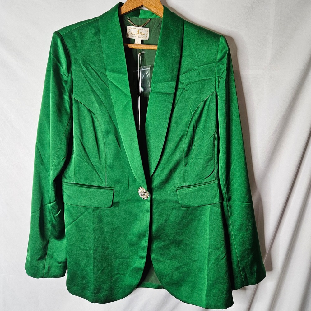 Flora Bea Charlene‎ Blazer in Rosemary Green sz L NWT